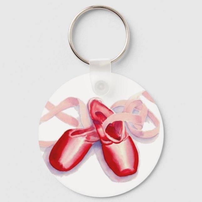 Röd "Toeshoes Keychain Nyckelring (Framsida)