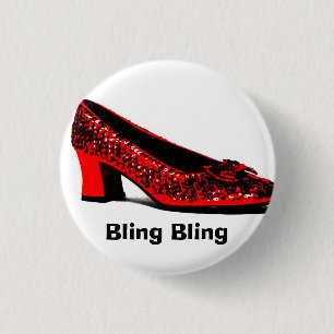 röd tofflor, Bling Bling Knapp