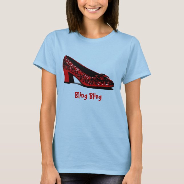 röd tofflor, Bling Bling Tee (Framsida)
