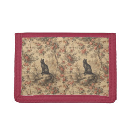 Röd Toile Chinoiserie Katt Damast