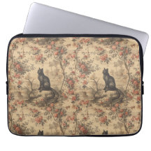 Röd Toile Chinoiserie Katt Damast