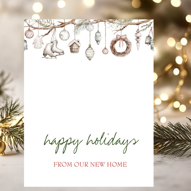 Röd tomtebabybjörn julkläder meddelande vykort (Skapare uppladdad)