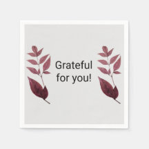 Röd torkad Höst löv Napkin