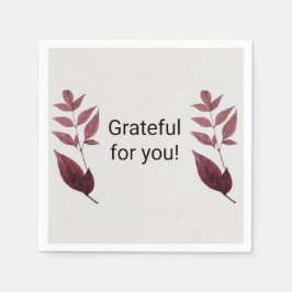 Röd torkad Höst löv Napkin Pappersservett