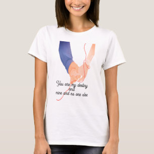 Röd tråd för fett - Soulmate Hand-Holding Kärlek A T Shirt