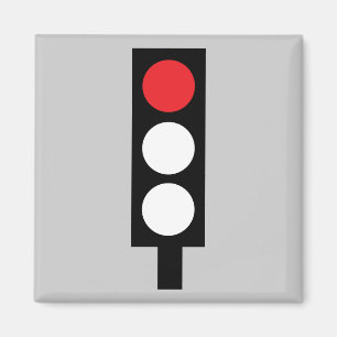 Röd trafikljusmagnet magnet