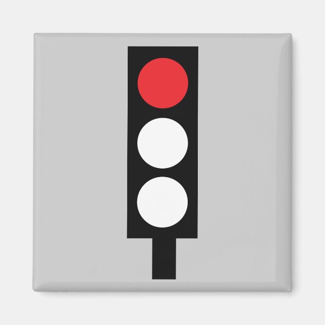 Röd trafikljusmagnet magnet (Framsidan)