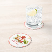 Röd traktor boskap födelsedag