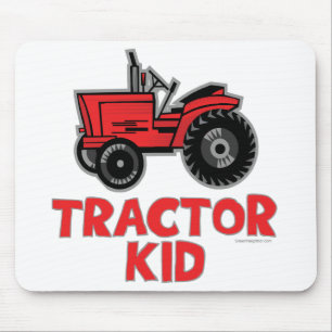Röd traktor Kid Musmatta