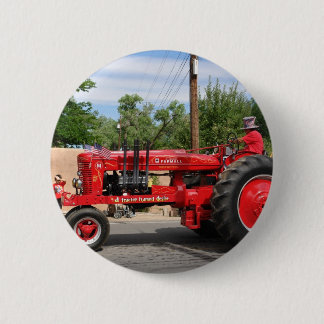 Röd traktor knapp