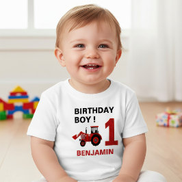 Röd Traktor på Bondgården 1-års födelsedagsfest T Shirt