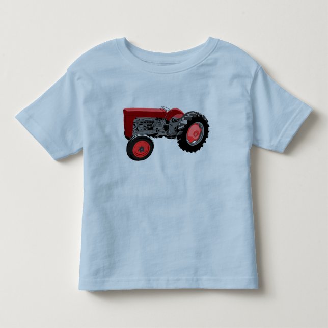 Röd traktor t-shirt (Framsida)
