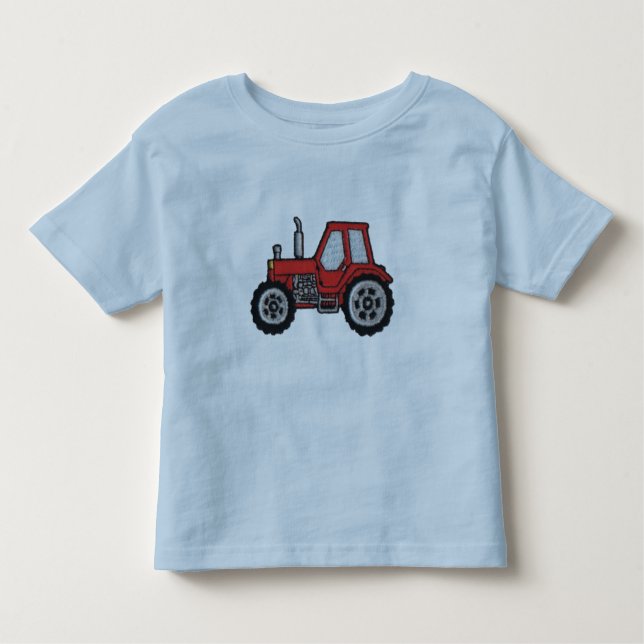 Röd traktor t shirt (Framsida)