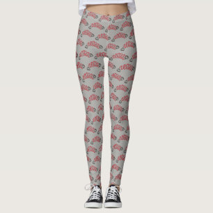 Röd träningsmotstånd, fack, ändamålsenlighet leggings