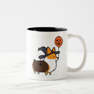 Röd Tri-Färg CorgiHalloween mugg CorgiThings