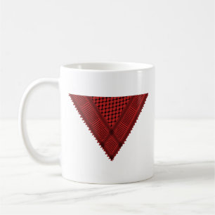röd triangel Keffiyeh Palestinas motståndssymbol Kaffemugg