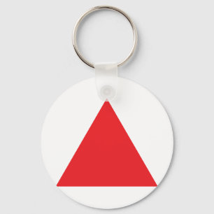 röd triangelsymbol nyckelring