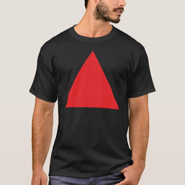 röd triangelsymbol tee shirt (Framsida)