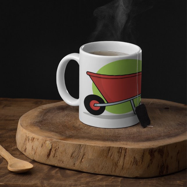 Röd Trillvagn Trädgårdsvagn T-Shirt för Flickor Kaffemugg (Skapare uppladdad)