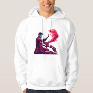Röd trollkarl - Mystisk eldröd flamma magi Hoodie