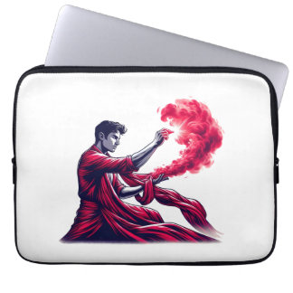 Röd trollkarl - Mystisk eldröd flamma magi Laptop Fodral