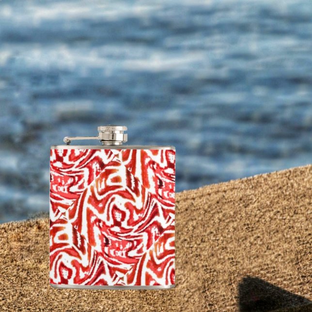 Röd Tropik Fickplunta (A tropical, look in a flask, transports you, to a tropical vacation!)