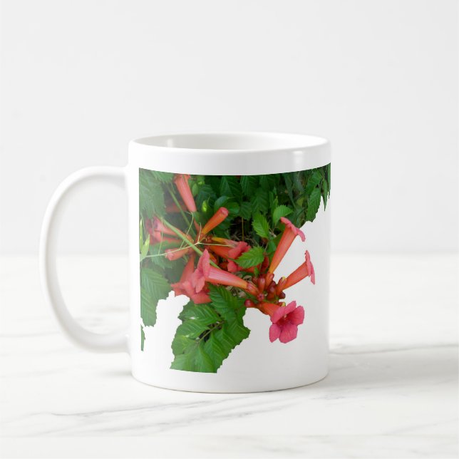 Röd trumpetVine Kaffemugg (Vänster)