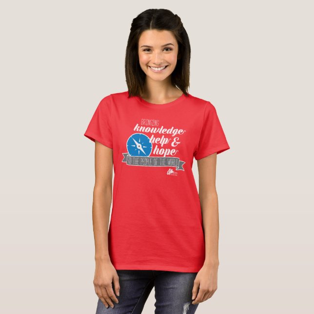 Röd Tshirt för KHH-kompass T-shirt (Hel framsida)