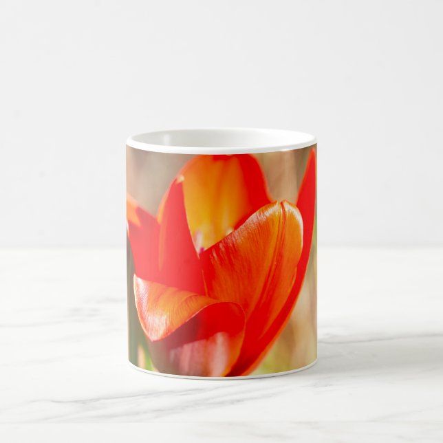 Röd tulpanBlommar Kaffemugg (Center)
