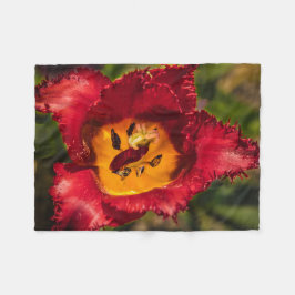 Röd tulpaner fleecefilt