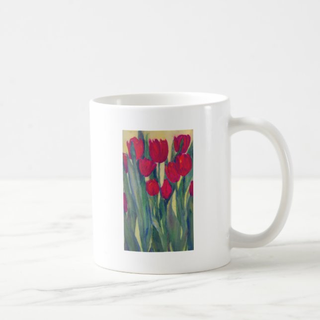 röd tulpansyra kaffemugg (Höger)
