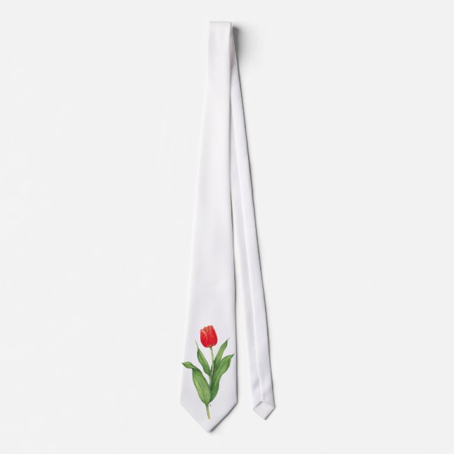 Röd tulpanTie Slips (Framsida)