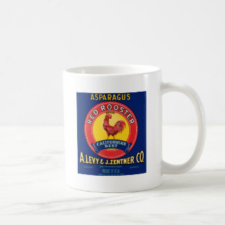 Röd tupp kaffemugg