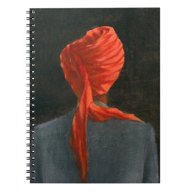 Röd turban 2004 anteckningsbok med spiral (Framsidan)