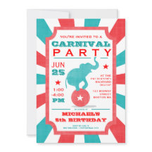 Röd | Turkos Carnival Party Big Top Birthday