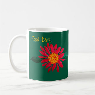 Röd tusensköna kaffemugg