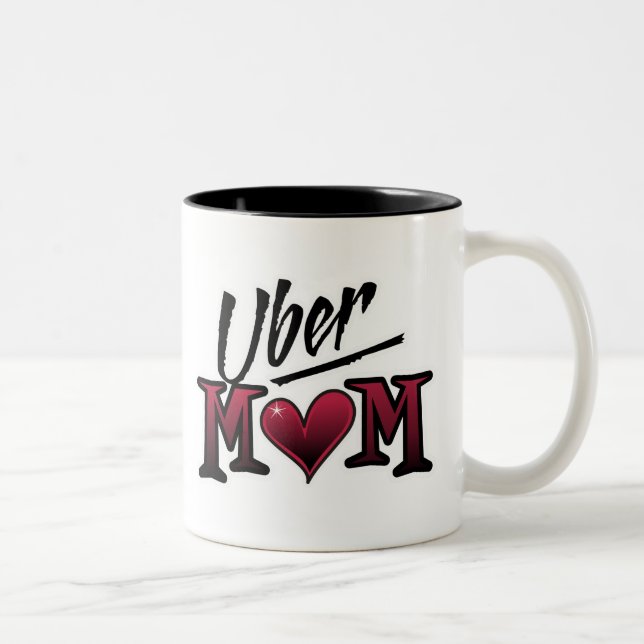 Röd Uber mamma Två-Tonad Mugg (Höger)