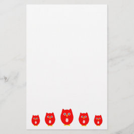 Röd Uggle Design Brevpapper