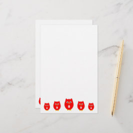 Röd Uggle Design Brevpapper