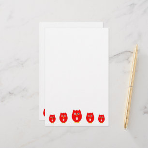 Röd Uggle Design Brevpapper
