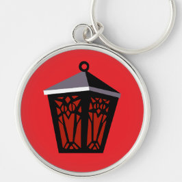 Röd Ugglelykta Nyckelring