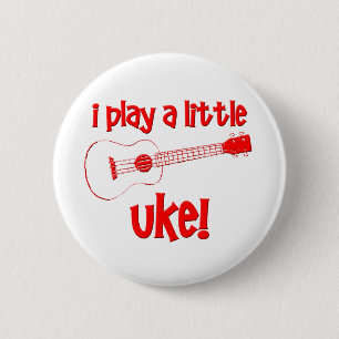 Röd Ukulele Knapp