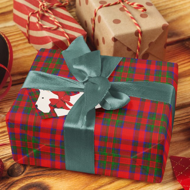 Röd Ull Tartan Presentpapper (Tartan wrapping paper)