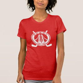 Röd uppdelningsT-tröja T-shirt