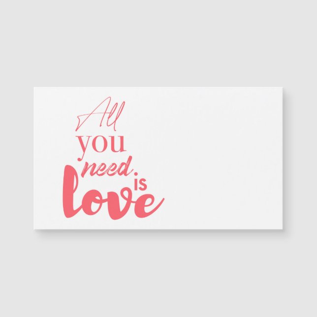 Röd, urbaniserad grafik "Allt du behöver är kärlek (Framsida)