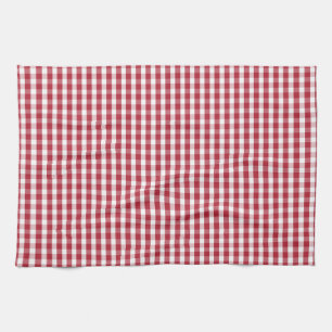 Röd USA flagga och kontrollerad vitGingham Kökshandduk