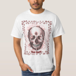 Röd utbrottskalle t shirt