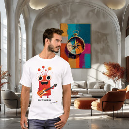 Röd utomjording med gitarr | UTTRYCK - Genom desig T Shirt