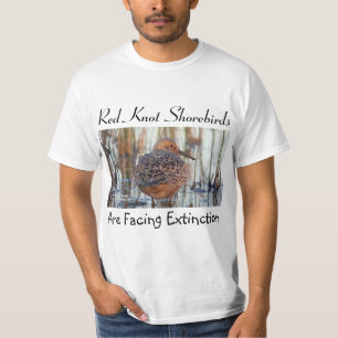 Röd utplåning för fnurraShorebirdsansikte vid T-shirt