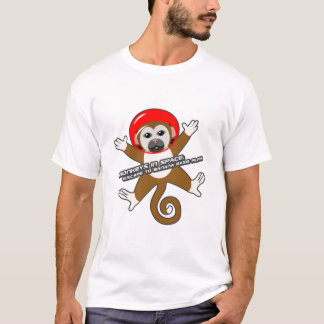 Röd utrymmeapa t-shirt